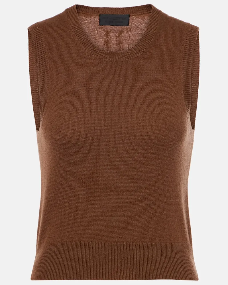 Nili Lotan Tank top May in maglia di cashmere Marrone
