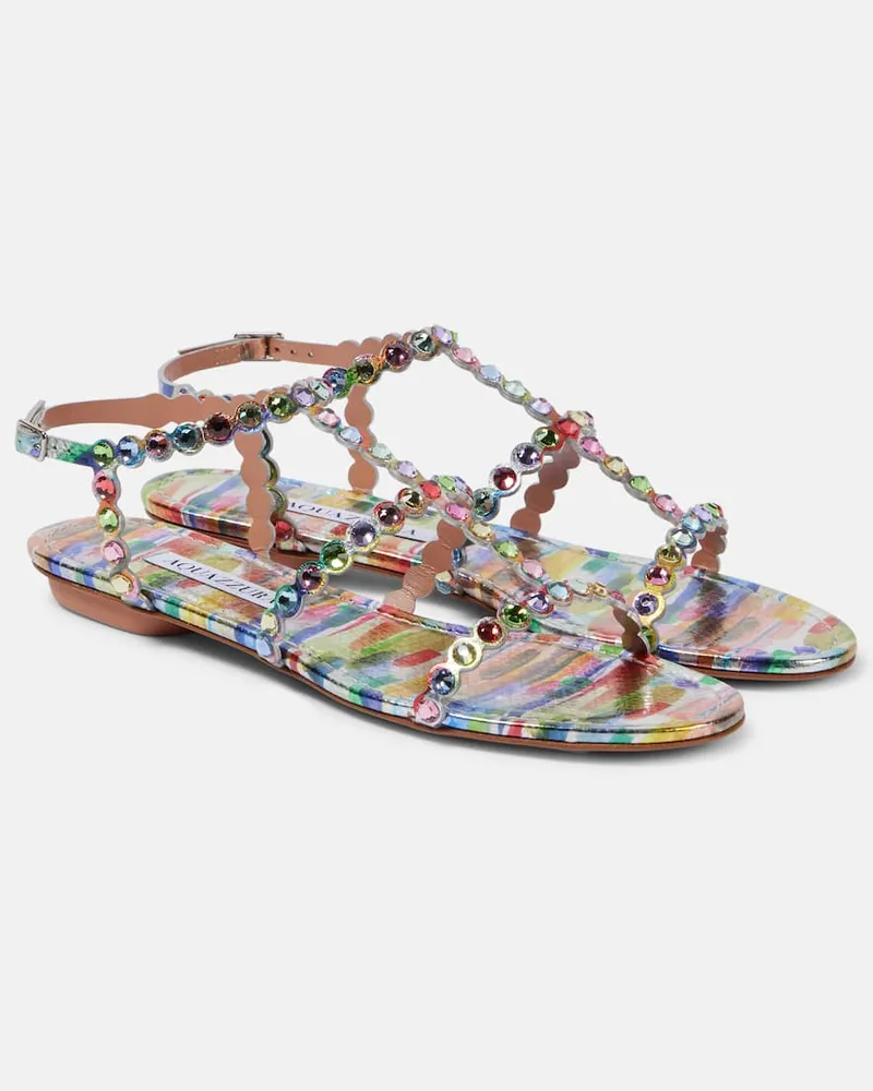 Aquazzura Sandali Tequila in pelle Multicolore