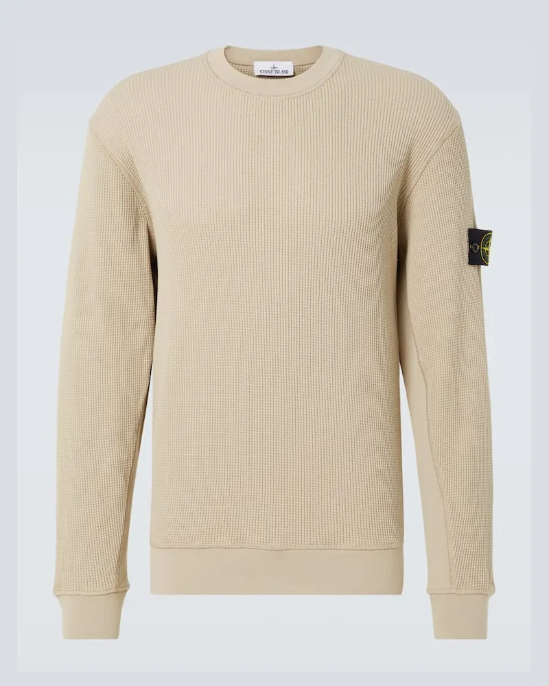 Stone Island Pullover Compass in cotone Beige
