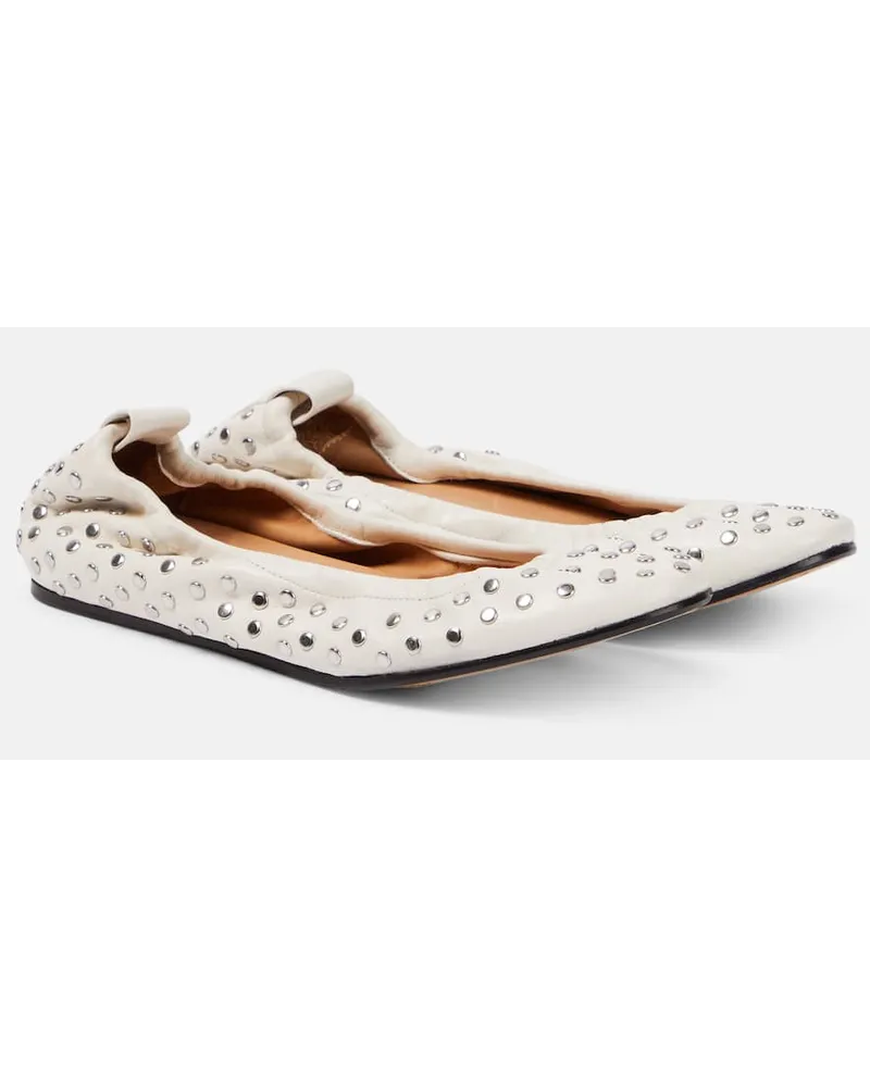 Isabel Marant Ballerine Belna in pelle Bianco