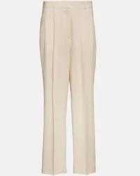 Totême Pantaloni regular a pieghe Beige