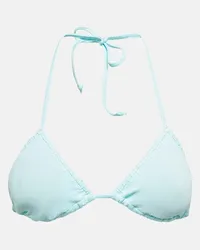 Marysia Top bikini con scollo all’americana Blu