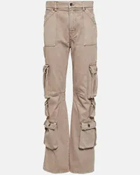 Dolce & Gabbana Pantaloni cargo in cotone a vita alta Beige