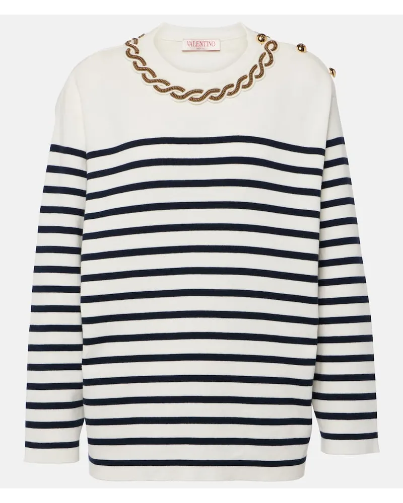 Valentino Garavani Pullover in cotone Blu