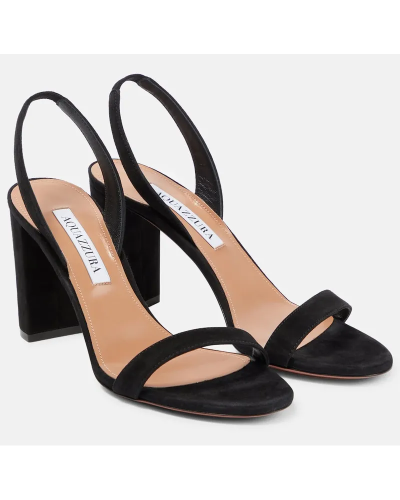 Aquazzura Sandali So Nude 85 in suede Nero