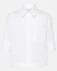 SPORTMAX Camicia in popeline di cotone Bianco