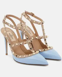 Valentino Garavani Pumps Rockstud in vernice Blu