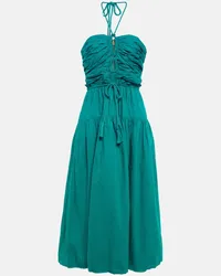 Ulla Johnson Abito midi Emmaline in popeline Verde