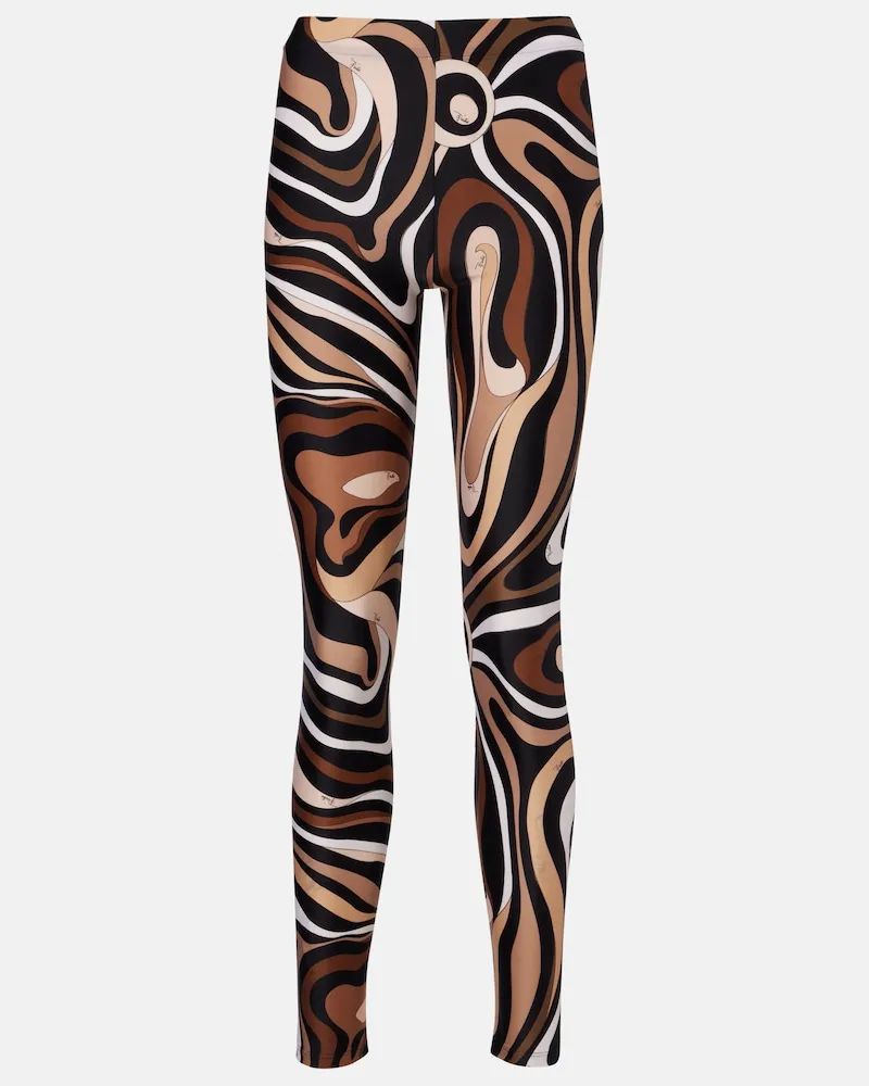 Emilio Pucci Leggings Marmo Marrone