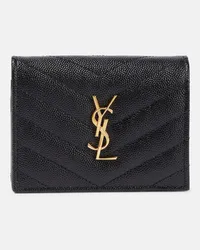 Saint Laurent Portacarte Cassandre in pelle Nero