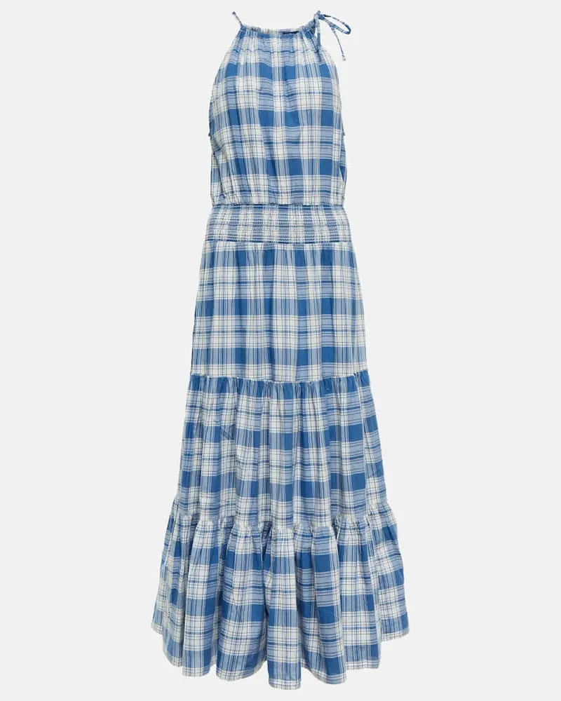 Ralph Lauren Abito lungo in cotone a quadri Blu