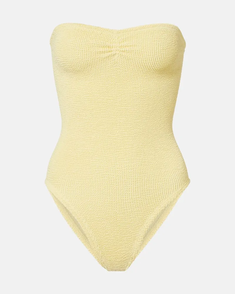 Hunza G Costume intero a fascia Brooke Giallo