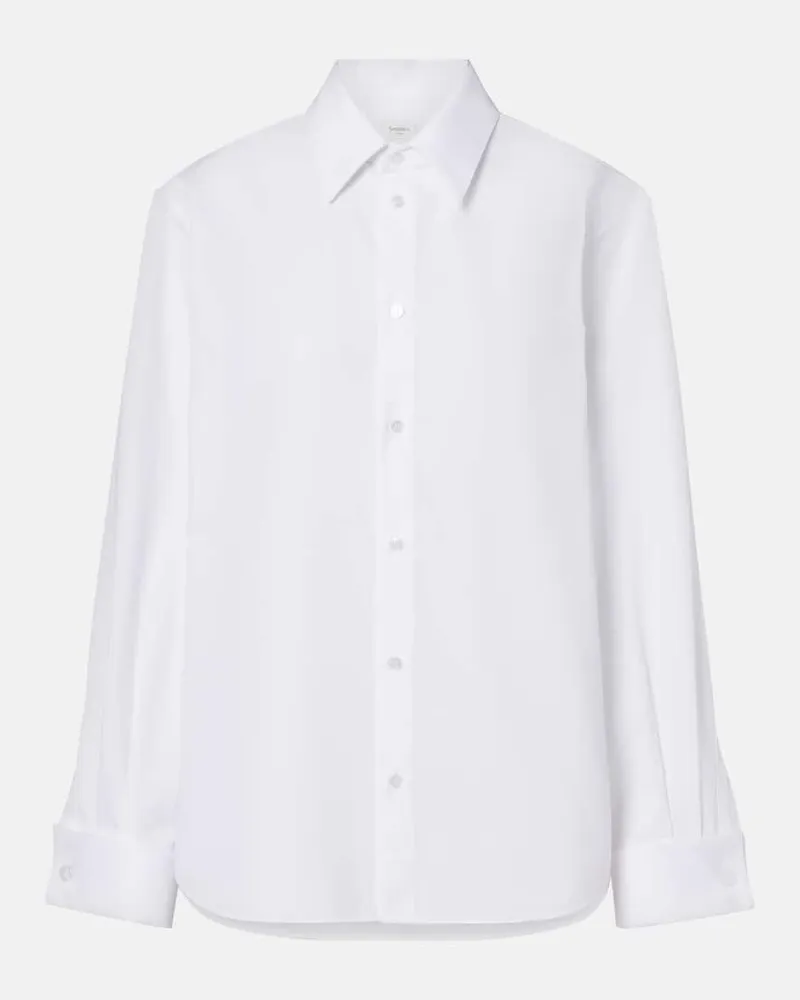 Saint Laurent Camicia in popeline di cotone Bianco