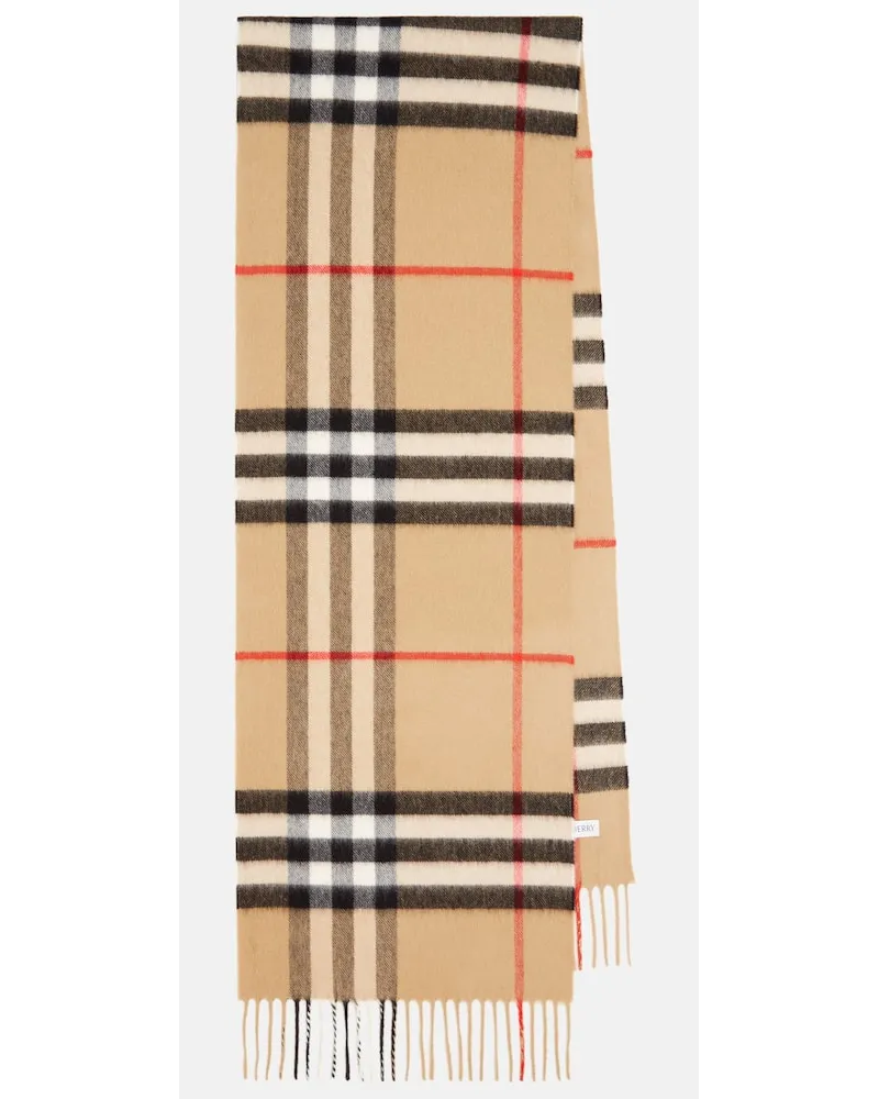 Burberry Sciarpa Burberry Check in cashmere Beige