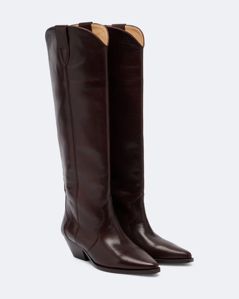 Isabel Marant Stivali texani Denvee in pelle Marrone