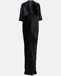 Rick Owens Lilies - Abito lungo in velluto Nero