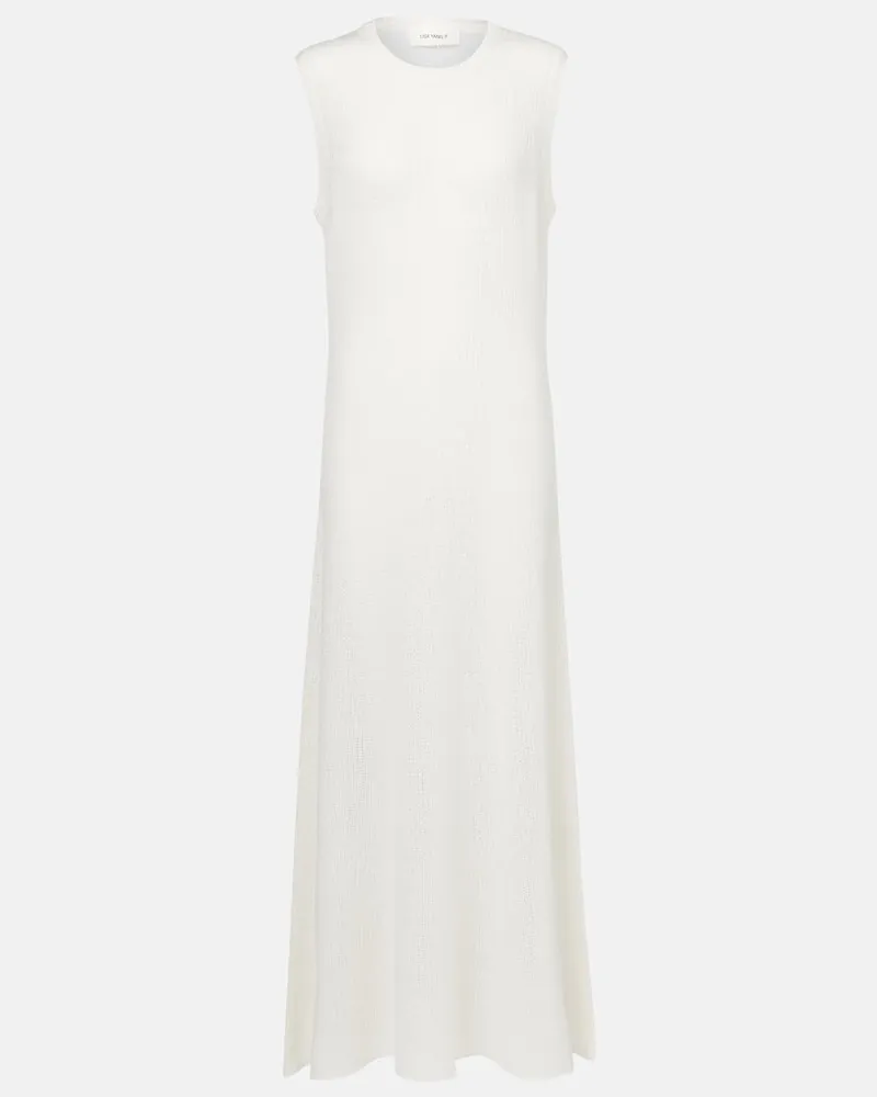Lisa Yang Abito lungo Madalena in cashmere e seta Bianco