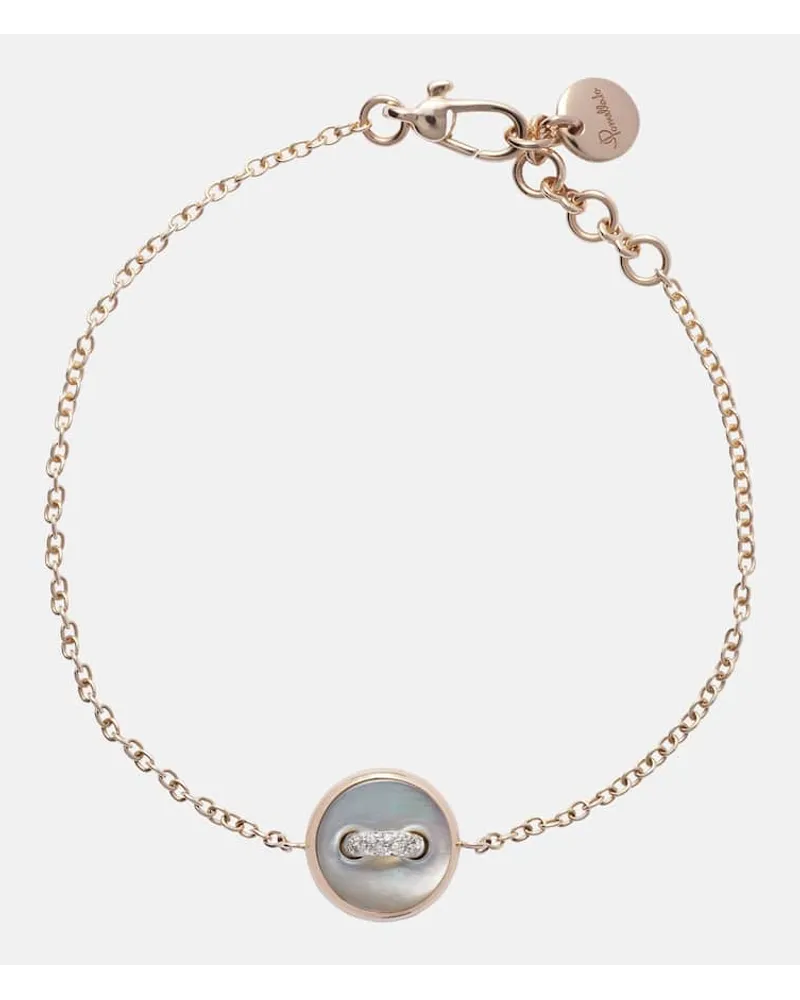 Pomellato Bracciale Pom Pom Dot in oro rosa 18kt rodiato con diamanti e madreperla Metallizzato