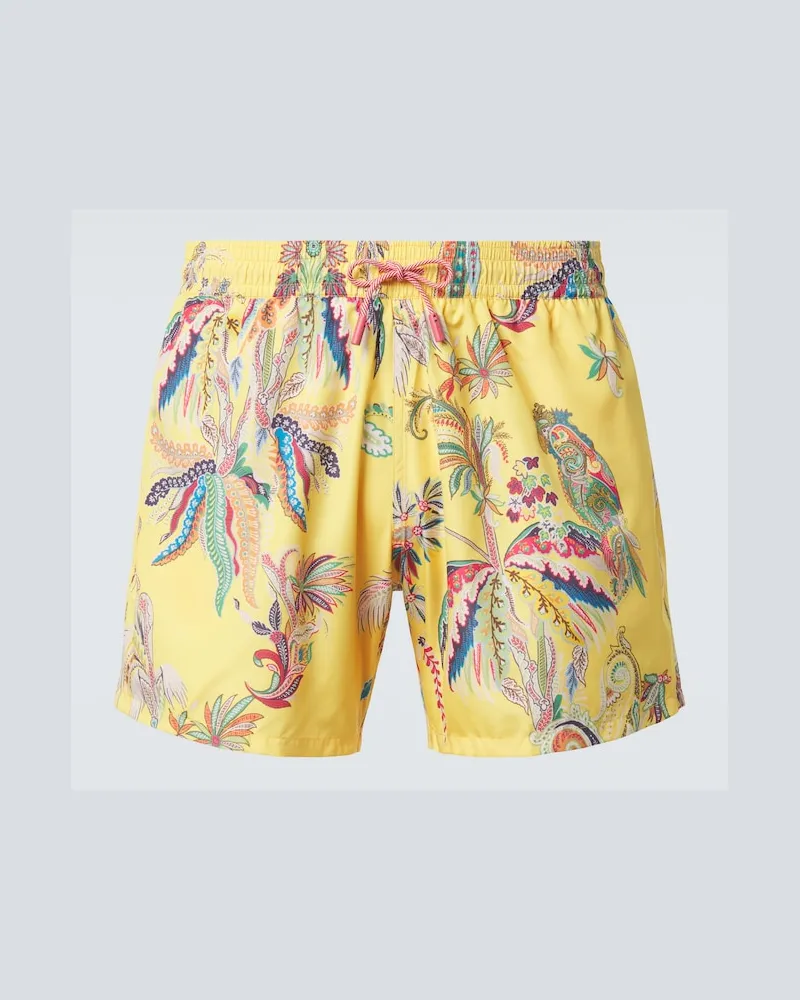 Etro Costume da bagno con stampa Giallo