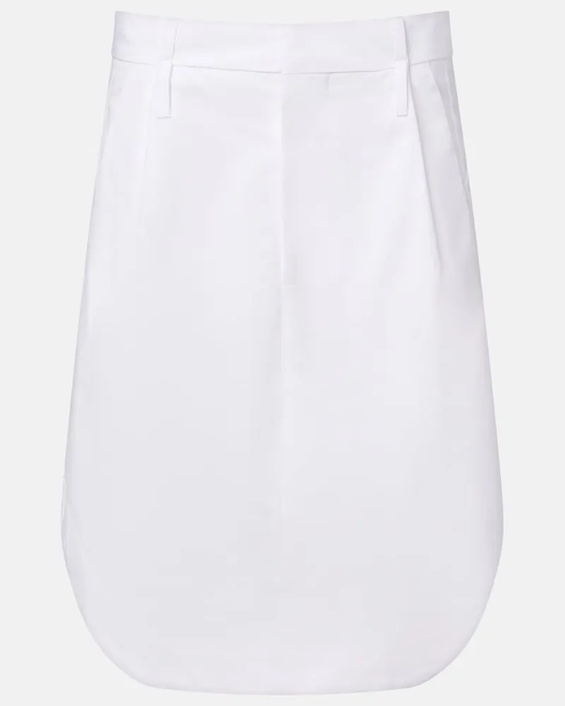Victoria Beckham Gonna midi in cotone Bianco