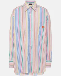 Etro Camicia oversize in cotone a righe Multicolore