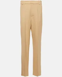 TOD'S Pantaloni regular in lana vergine Marrone