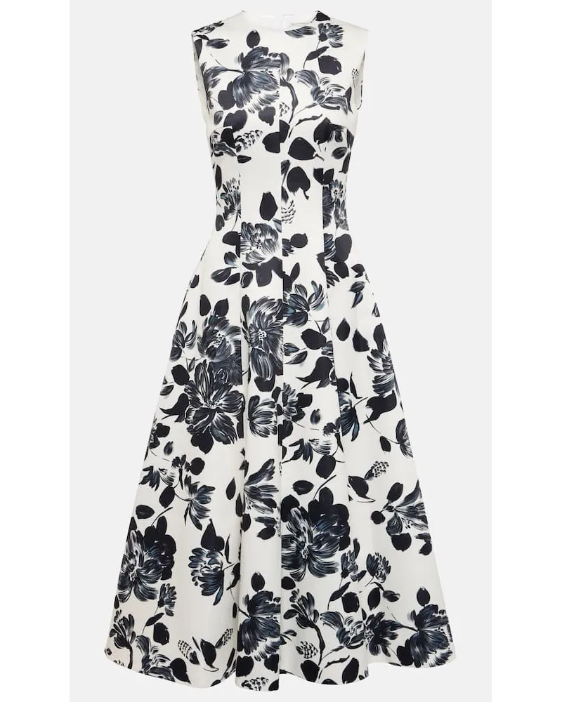 EMILIA WICKSTEAD Abito midi Mara in twill con stampa Multicolore