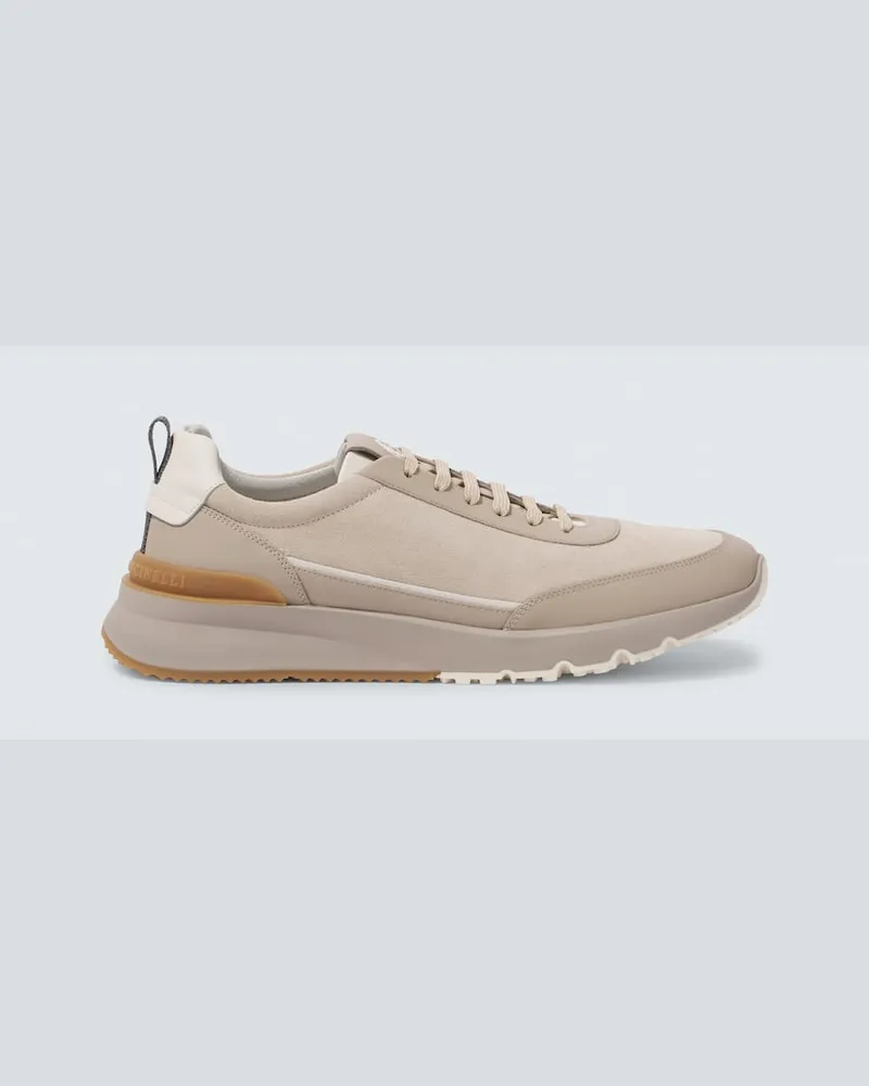 Brunello Cucinelli Sneakers in suede Beige