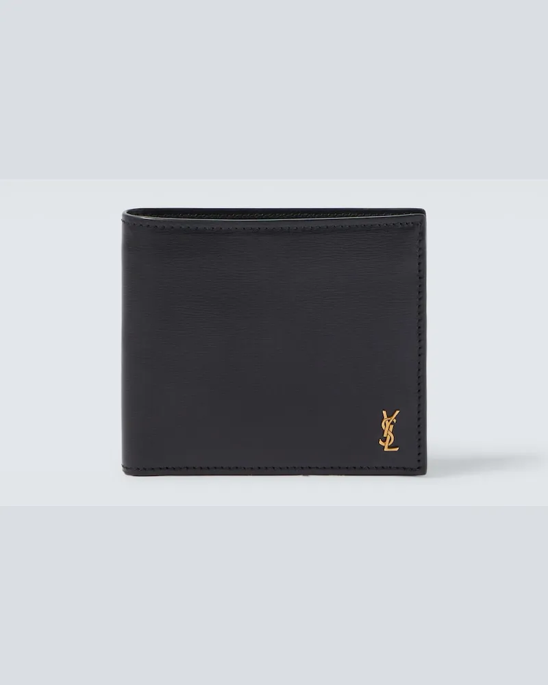 Saint Laurent Portafoglio in pelle con logo Nero
