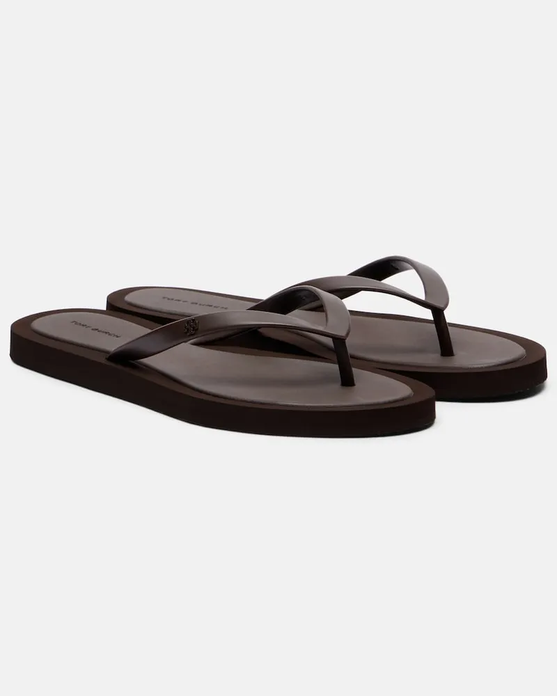 Tory Burch Sandali infradito Kira T Monogram Marrone