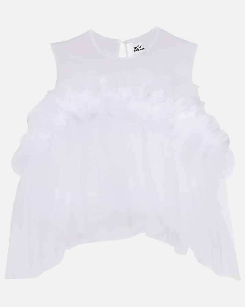 Noir Kei Ninomiya Top in tulle Bianco