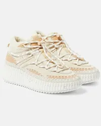 Chloé Chloé Sneakers Nama con shearling Beige