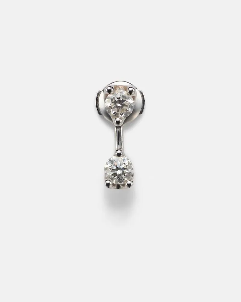 ANITA KO Orecchino singolo in oro bianco 18kt con diamanti Argento