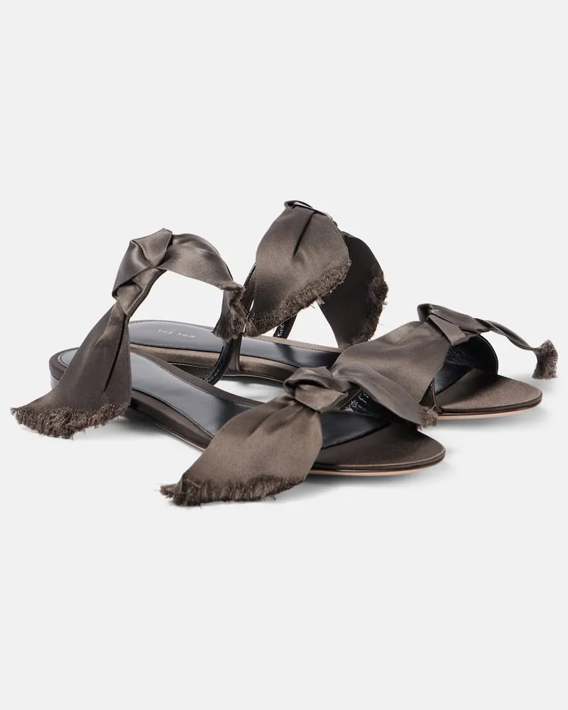 The Row Sandali Vika in raso Marrone