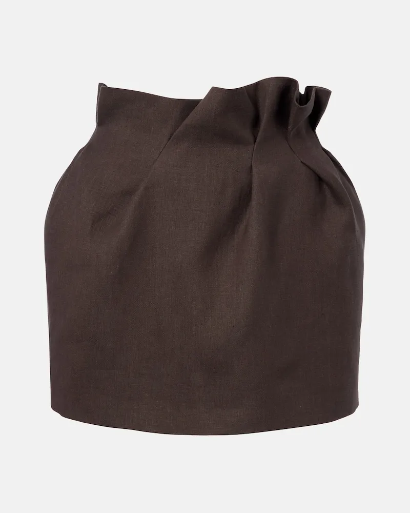 Magda Butrym Minigonna in lino Marrone