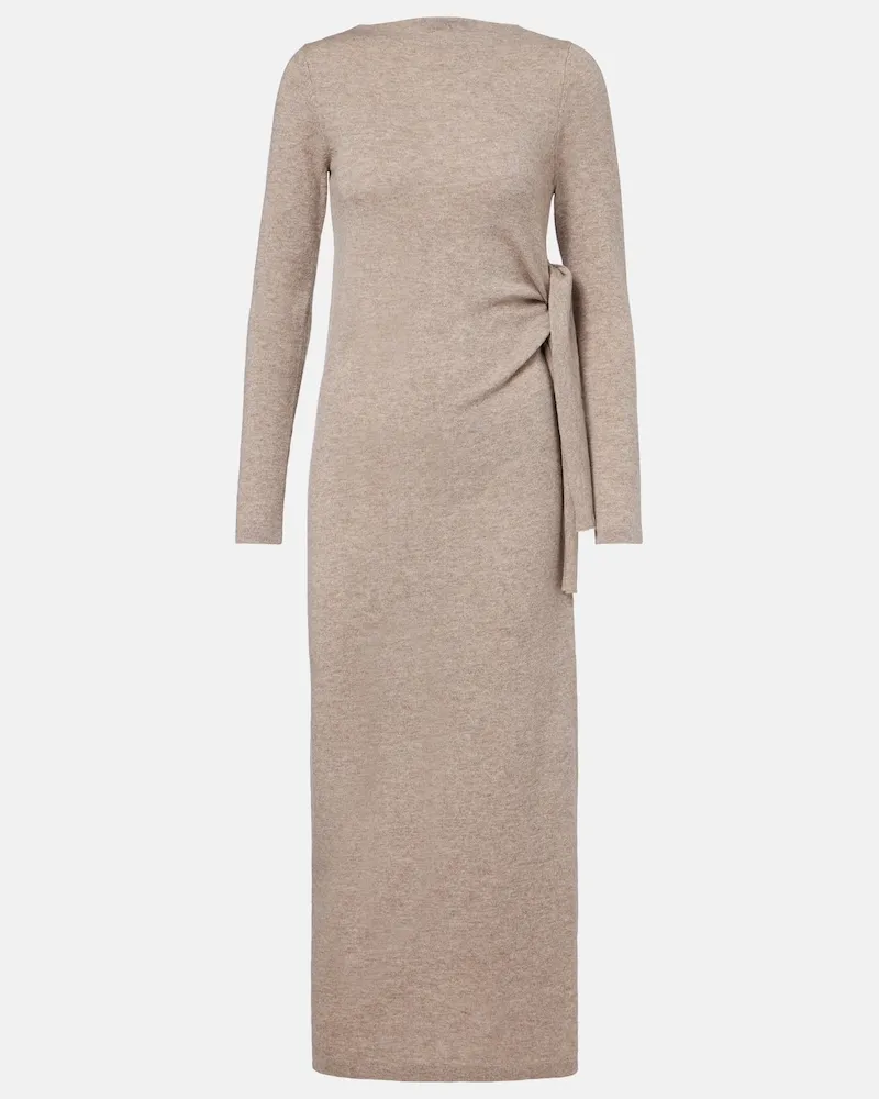 Jardin des Orangers Abito midi in lana e cashmere Grigio