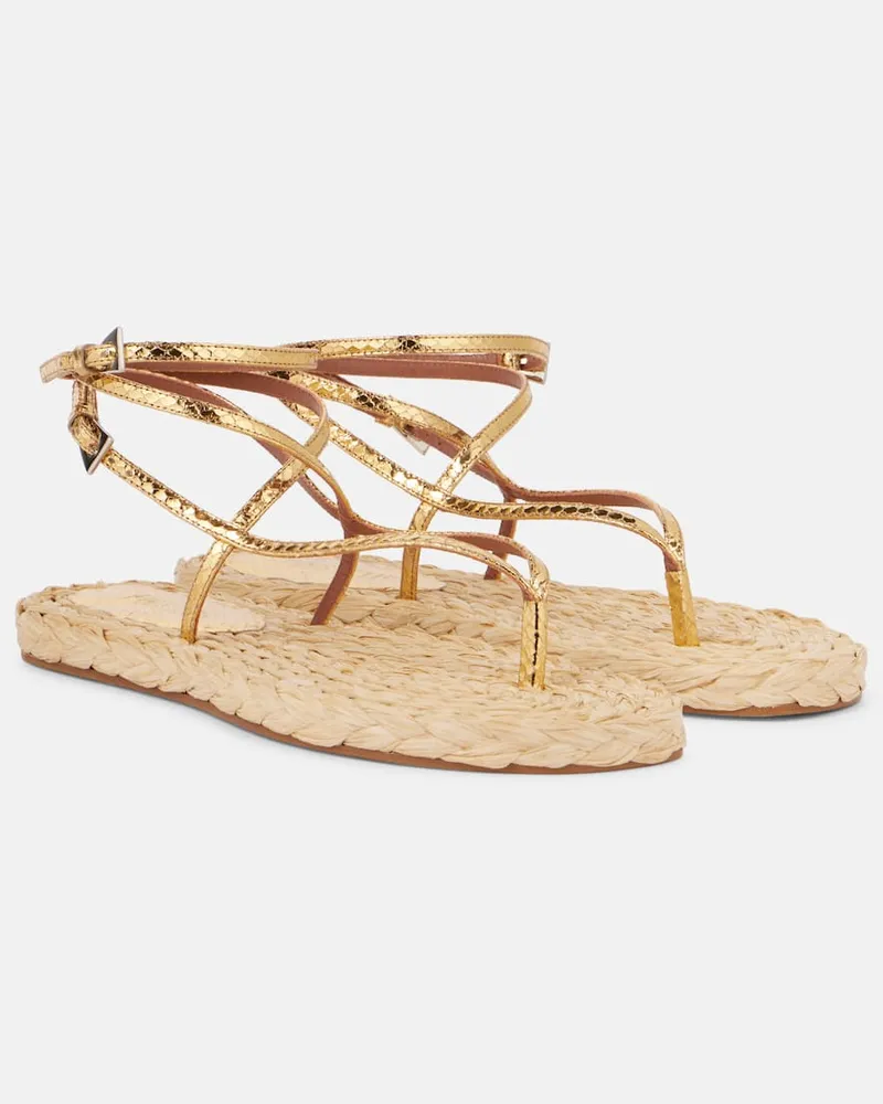 Paris Texas Sandali infradito Hydra in pelle Oro