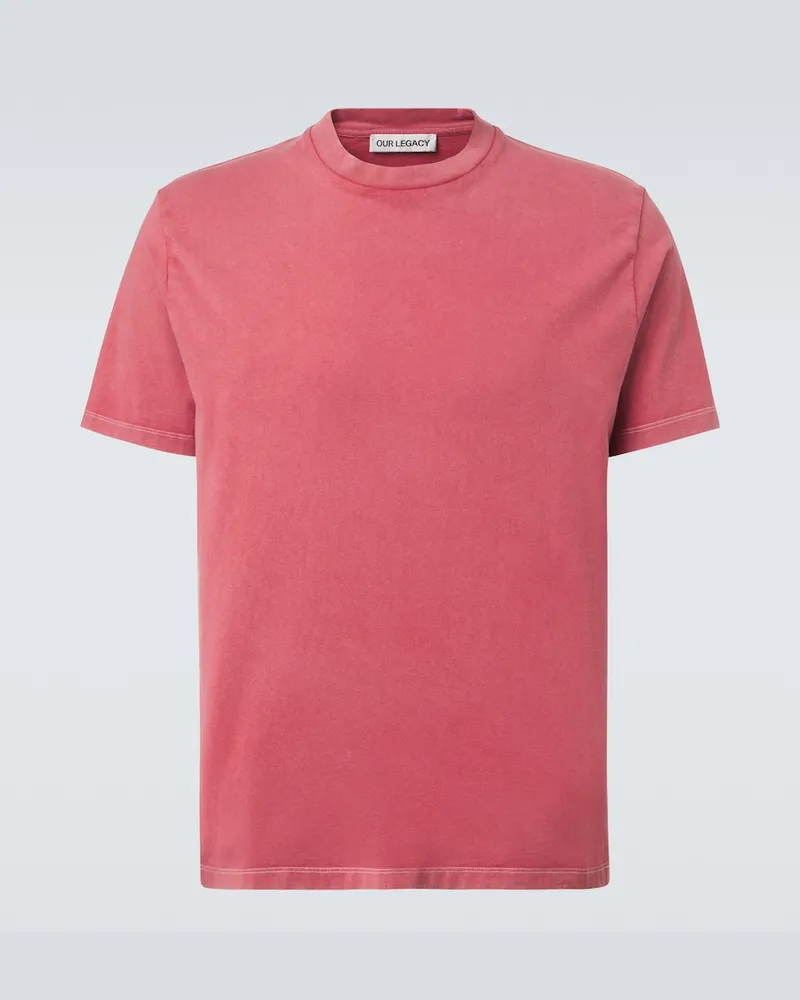 Our Legacy T-shirt Box in jersey di cotone Rosa
