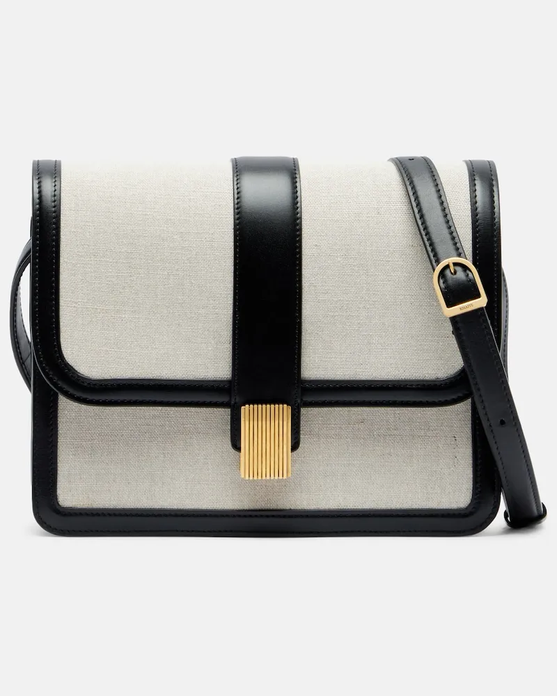 KHAITE Borsa a tracolla Blake in canvas con pelle Beige