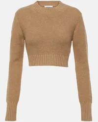 Max Mara Pullover cropped Kaya in cashmere Neutro