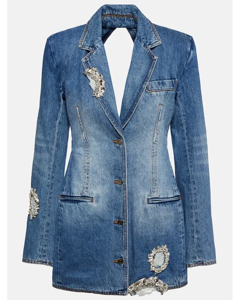 Area Blazer di jeans con cut-out Blu