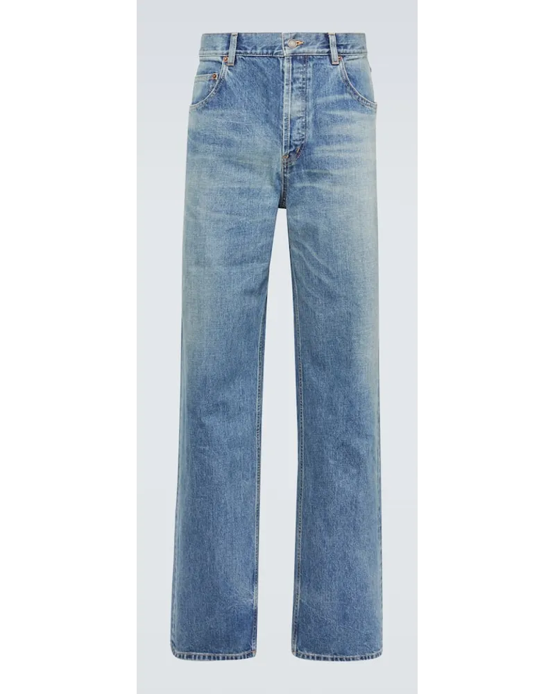 Saint Laurent Jeans regular a vita media Blu
