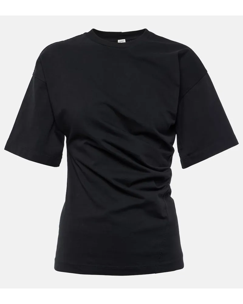 Totême T-shirt in jersey di cotone Nero