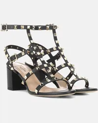 Valentino Garavani Sandali Rockstud in pelle Nero