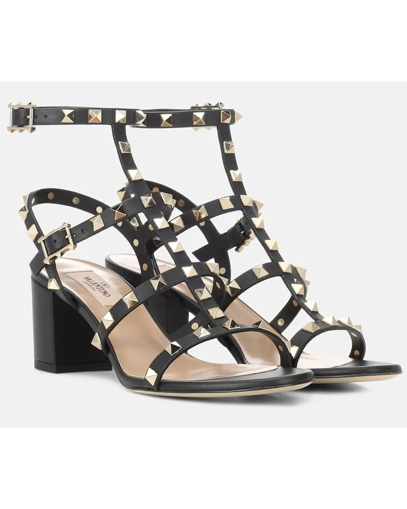Valentino Garavani Sandali Rockstud in pelle Nero