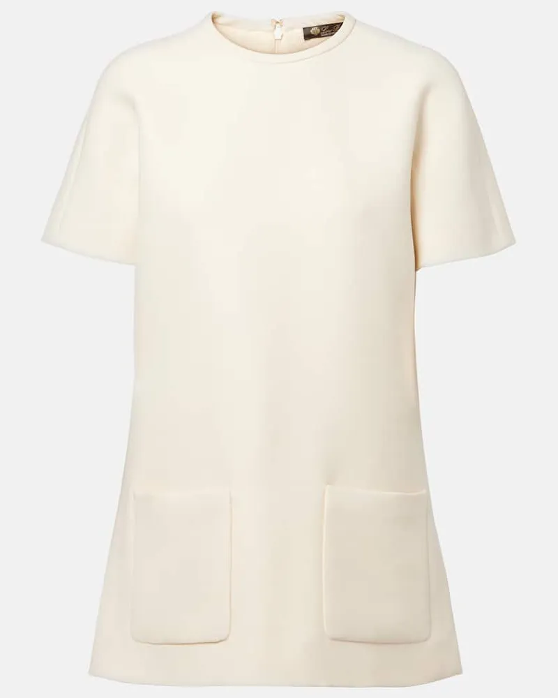 Loro Piana T- Shirt Irina in lana e seta Bianco
