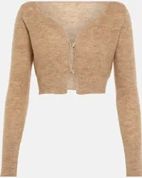 Jacquemus Cardigan Alzou in misto mohair Marrone