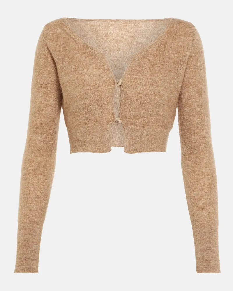 Jacquemus Cardigan Alzou in misto mohair Marrone