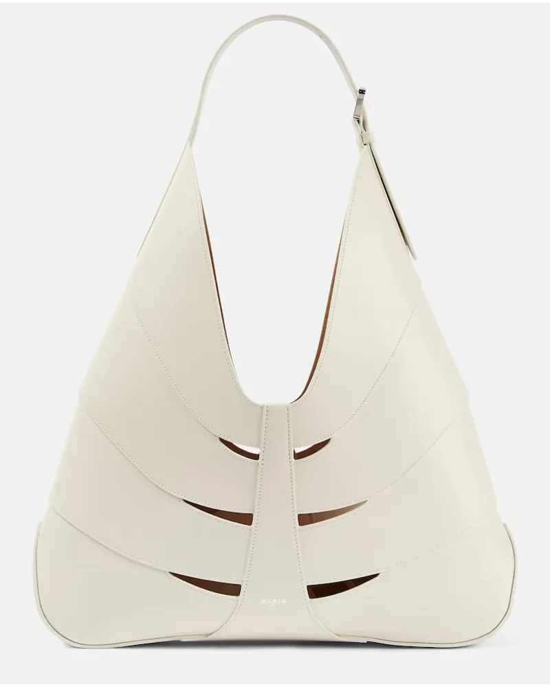 Alaïa AlaÃ¯a Borsa a spalla Delta in pelle Bianco