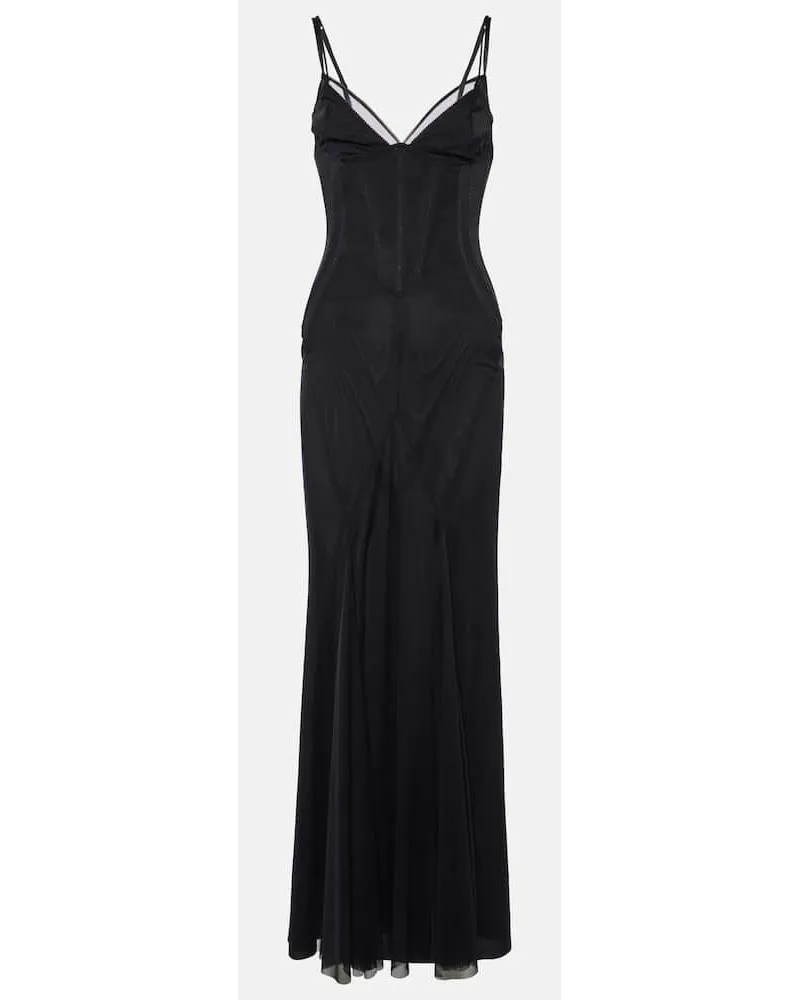 Dolce & Gabbana Abito lungo in tulle Nero